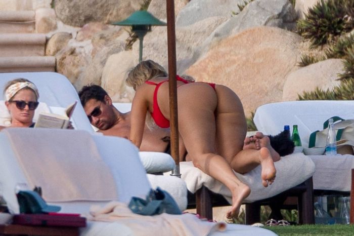 Bebe Rexha Vacationing In A Red Bikini In Cabo San Lucas