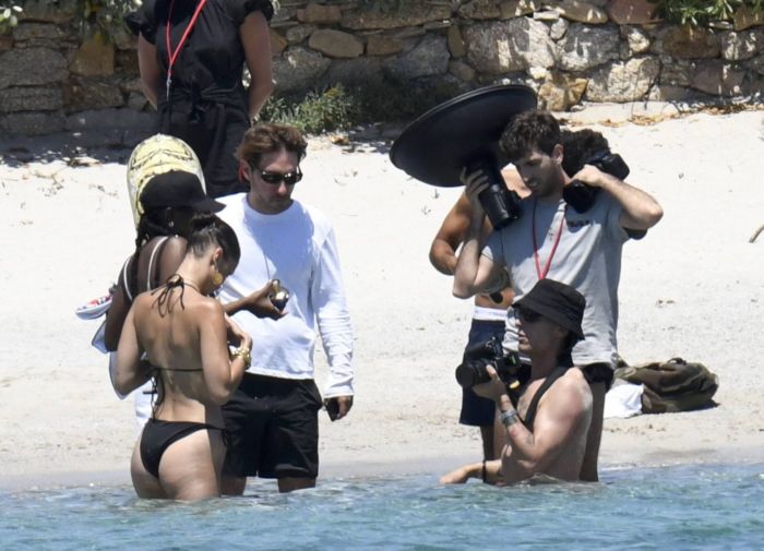 Bella Hadid Backstage For A Bikini Photoshoot In Corsica
