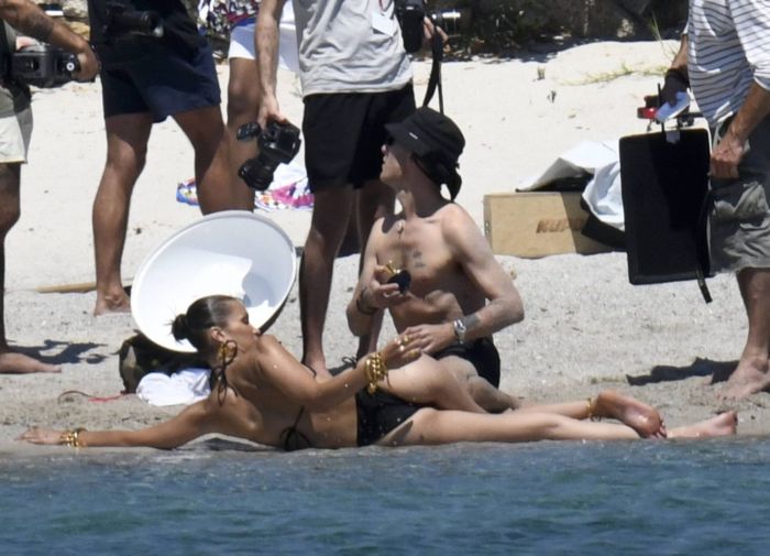 Bella Hadid Backstage For A Bikini Photoshoot In Corsica