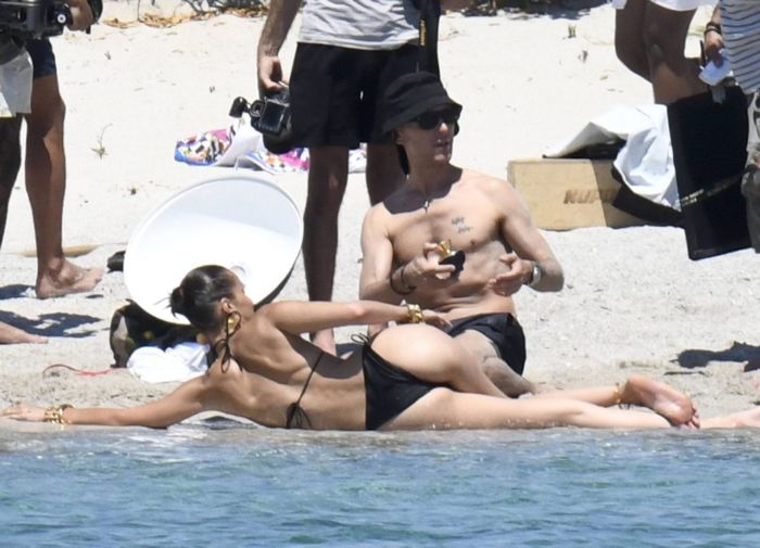 Bella Hadid Backstage For A Bikini Photoshoot In Corsica