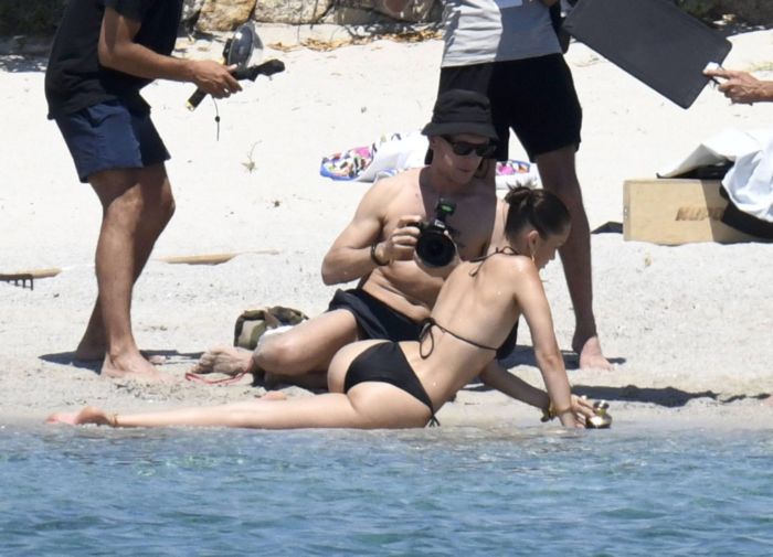 Bella Hadid Backstage For A Bikini Photoshoot In Corsica