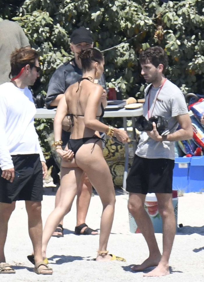 Bella Hadid Backstage For A Bikini Photoshoot In Corsica