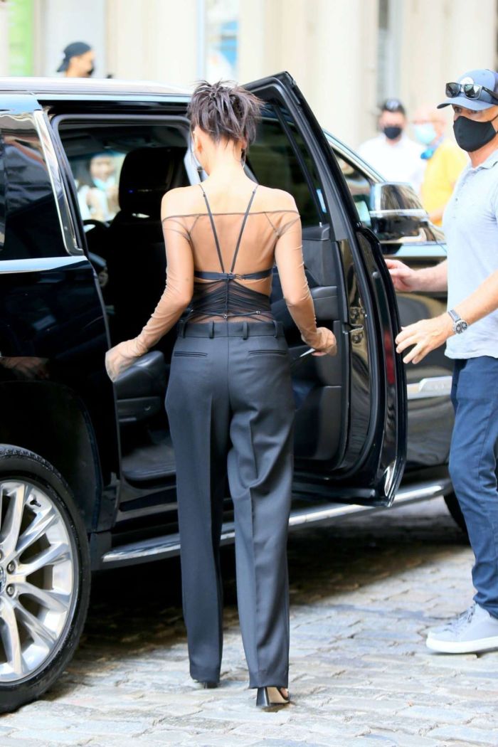 Bella Hadid Spotted In A Black Top Out In New York
