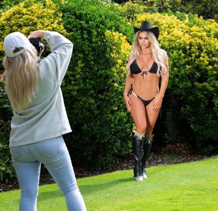 Bianca Gascoigne On The Set Of 2021 Calendar Photoshoot In Lanzarote