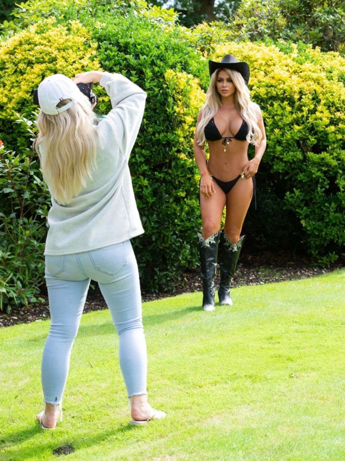 Bianca Gascoigne On The Set Of 2021 Calendar Photoshoot In Lanzarote