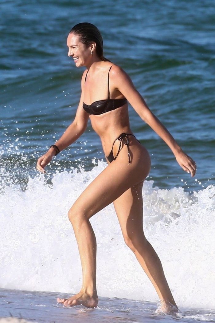 Candice Swanepoel Vacationing In Bikini On The Beach In Miami