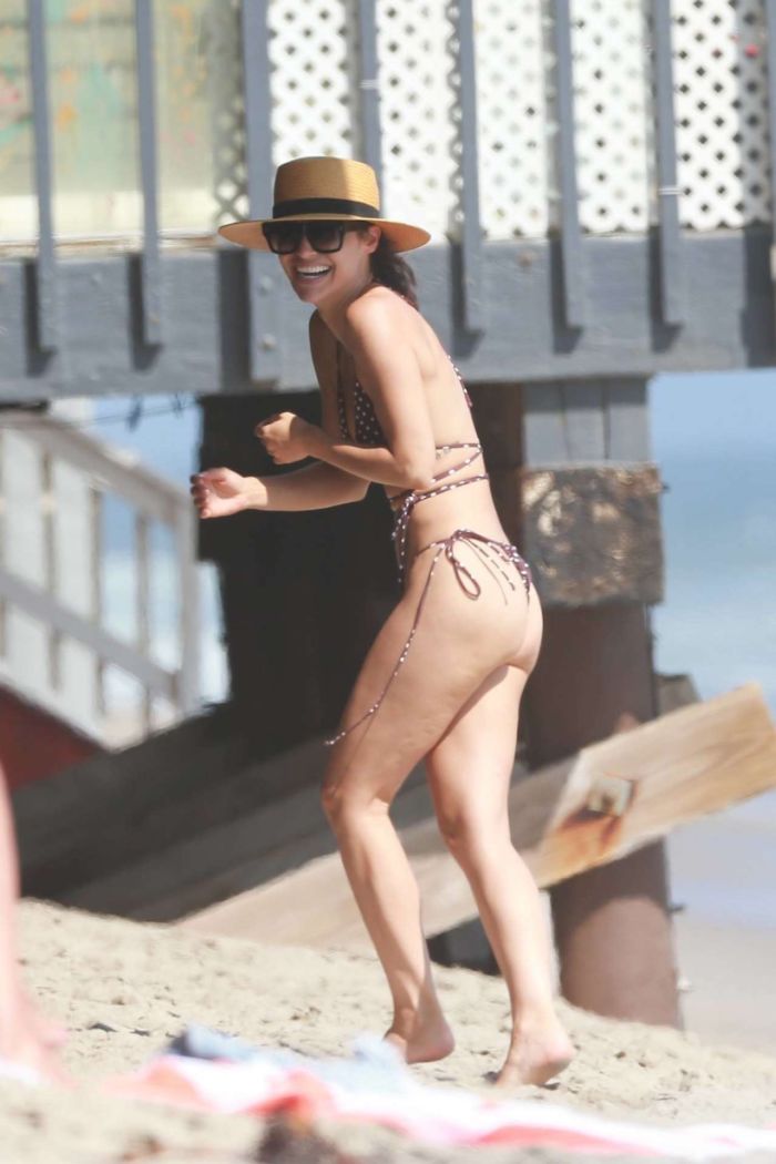 Cara Santana In A Polka Dotted Bikini At The Beach In Malibu