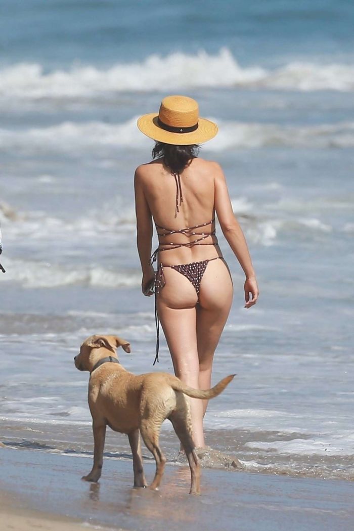 Cara Santana In A Polka Dotted Bikini At The Beach In Malibu
