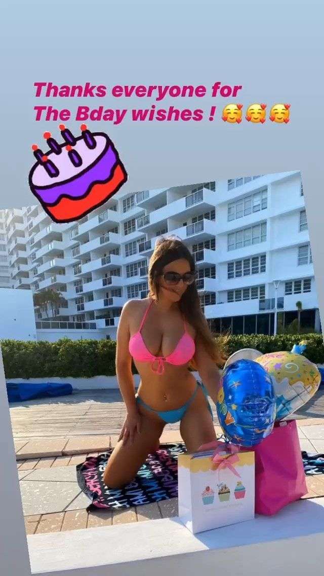 Claudia Romani Celebrated Her Birthday At The Swimming Pool In Miami