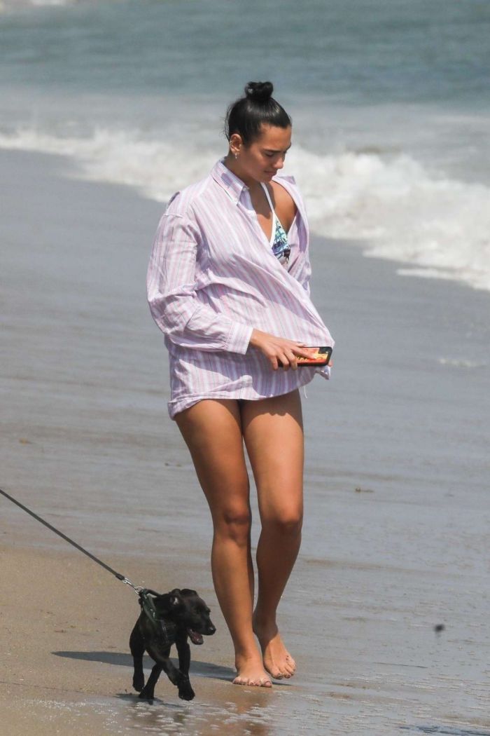 Dua Lipa Candids In Bikini At The Beach In Malibu