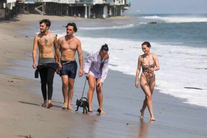 Dua Lipa Candids In Bikini At The Beach In Malibu