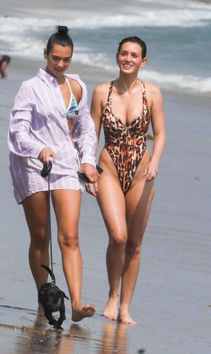 Dua Lipa Candids In Bikini At The Beach In Malibu