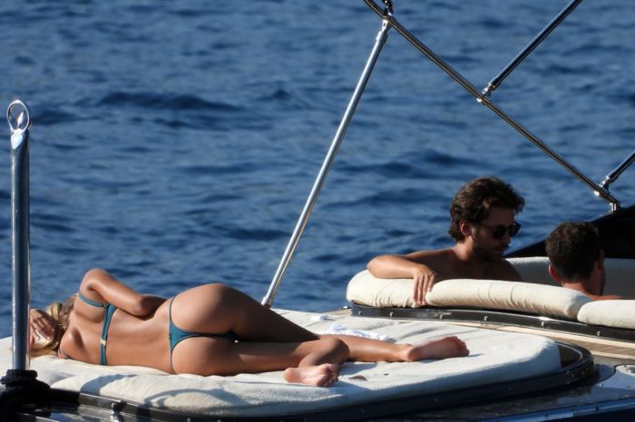 Frida Aasen And Boyfriend Tommy Chiabra On A Yacht In South Of France