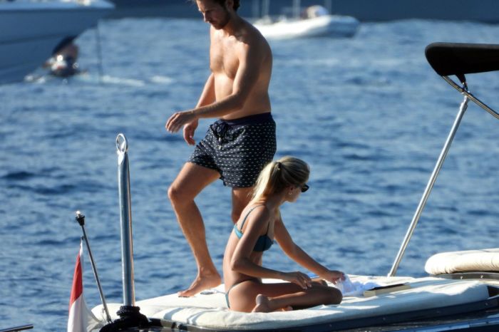 Frida Aasen And Boyfriend Tommy Chiabra On A Yacht In South Of France