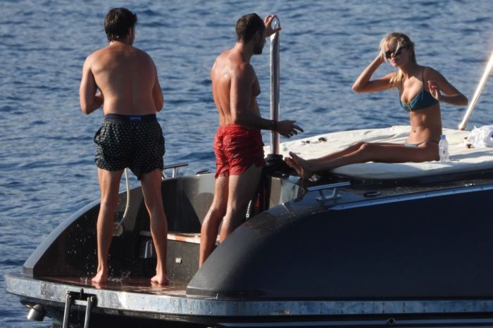 Frida Aasen And Boyfriend Tommy Chiabra On A Yacht In South Of France