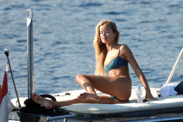 Frida Aasen And Boyfriend Tommy Chiabra On A Yacht In South Of France
