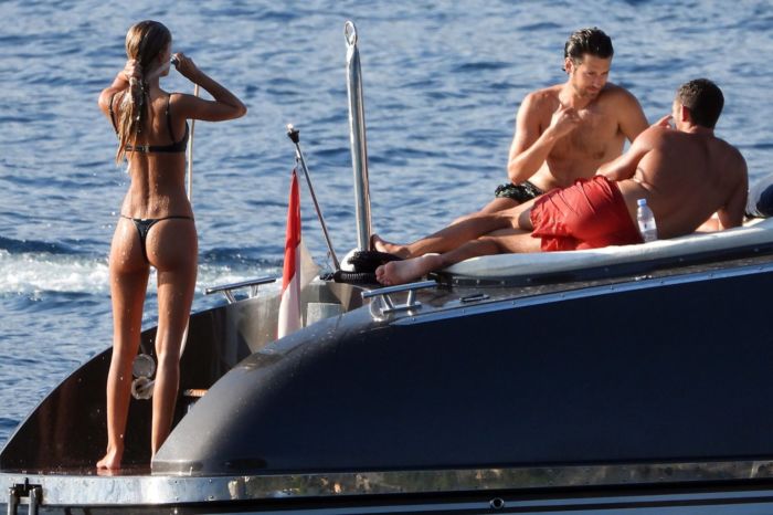 Frida Aasen And Boyfriend Tommy Chiabra On A Yacht In South Of France