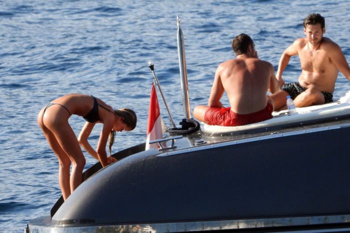 Frida Aasen And Boyfriend Tommy Chiabra On A Yacht In South Of France