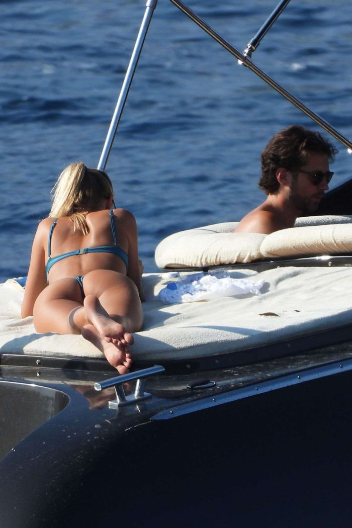 Frida Aasen And Boyfriend Tommy Chiabra On A Yacht In South Of France