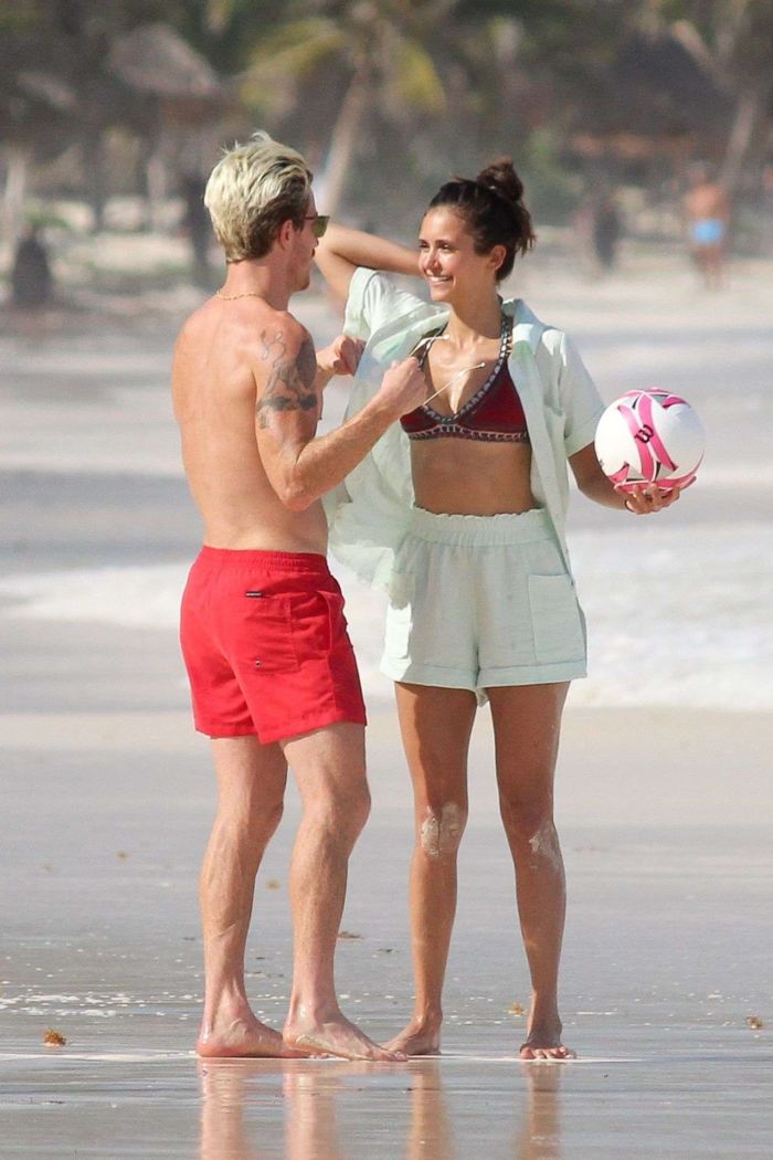 Nina Dobrev And Shaun White Vacationing At The Beach In Tulum