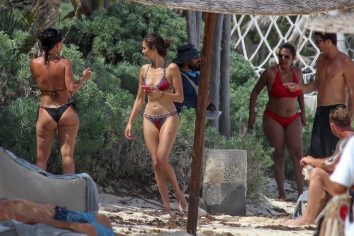 Nina Dobrev And Shaun White Vacationing At The Beach In Tulum