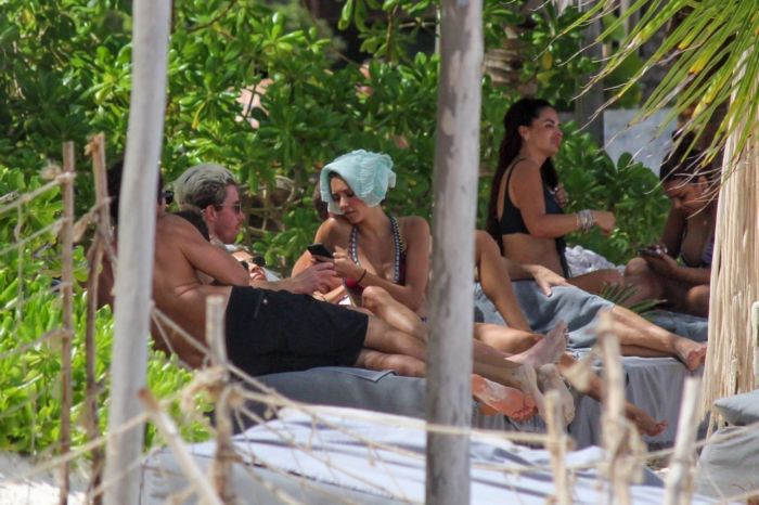 Nina Dobrev And Shaun White Vacationing At The Beach In Tulum