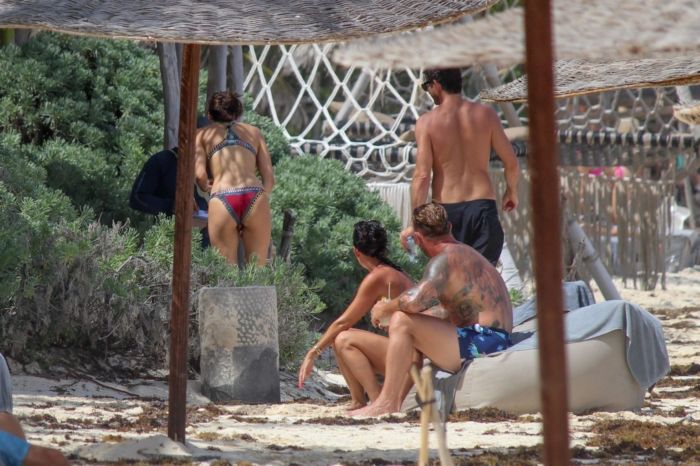 Nina Dobrev And Shaun White Vacationing At The Beach In Tulum
