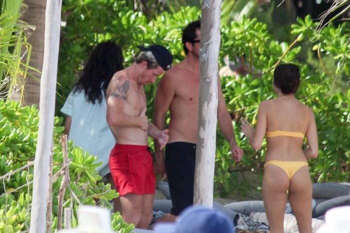 Nina Dobrev And Shaun White Vacationing At The Beach In Tulum