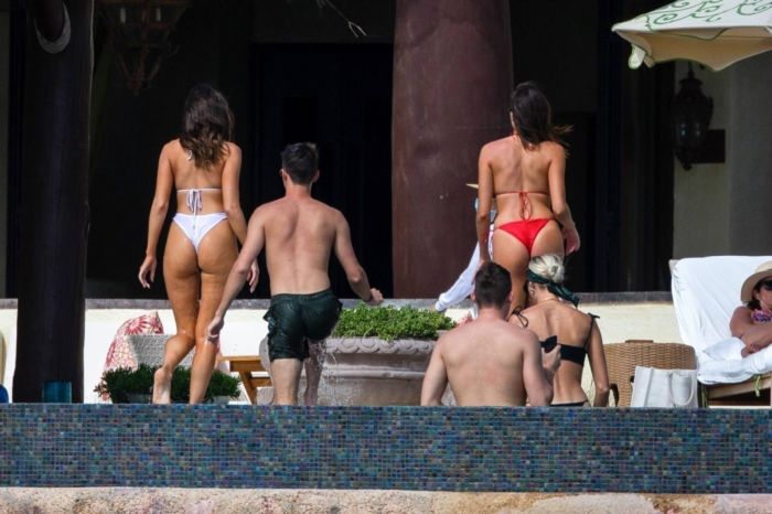 Olivia Culpo In A White Bikini At The Pool In Cabo San Lucas