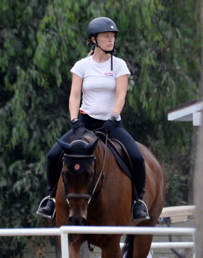 Olivia Wilde Riding A Horse In Thousand Oaks