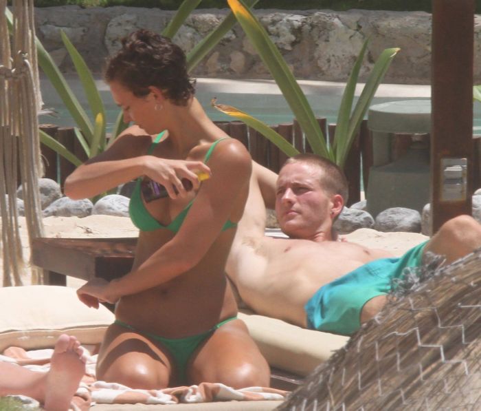 Rachel Cook Vacationing In A Green Bikini In Tulum