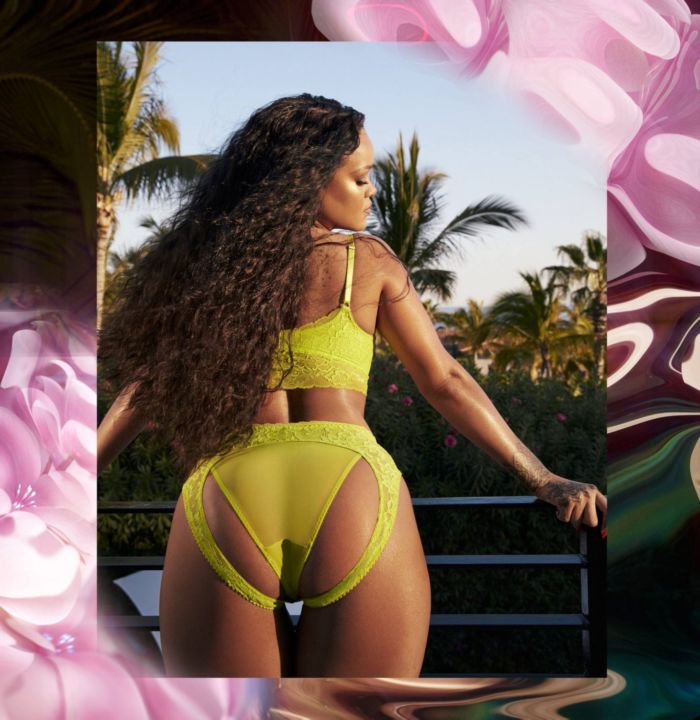 Rihanna Poses For Savage X Fenty Lingerie Shoot