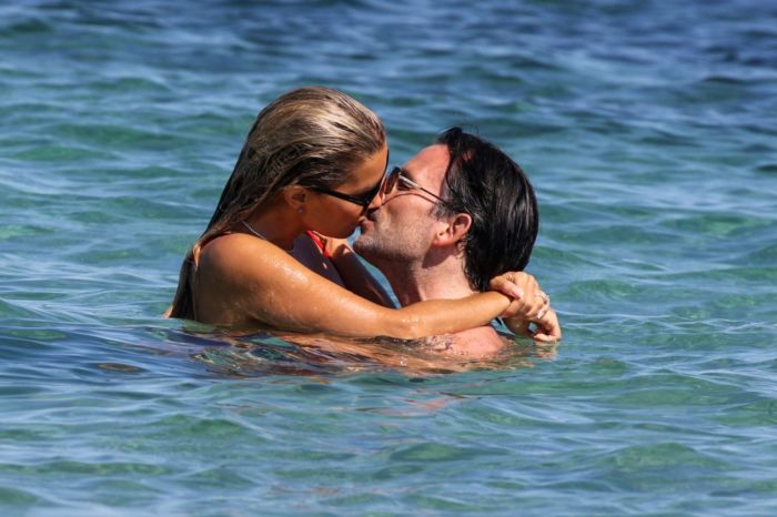 Sylvie Meis Booty Vacationing In Red Bikini On The Beach In Saint Tropez