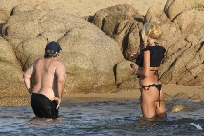 Victoria Silvstedt Vacationing In A Black Bikini Out In Porto Cervo