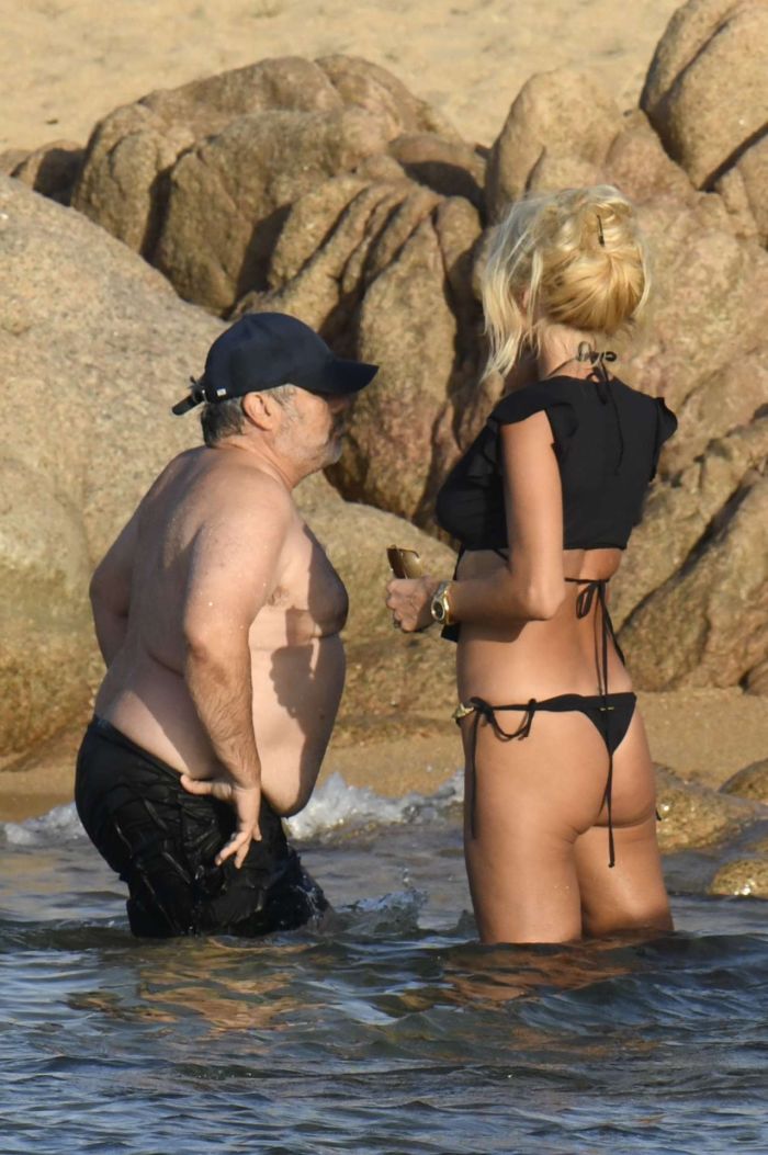 Victoria Silvstedt Vacationing In A Black Bikini Out In Porto Cervo